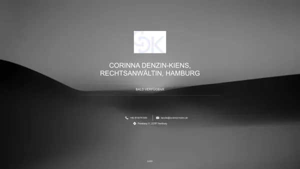 Website Screenshot: Corinna Denzin-Kiens - Rechtsanwältin -  Zugelassen beim Hanseatischen Oberlandesgericht, Amtsgericht und Landgericht Hamburg - Wir arbeiten gerade an unserer Website - Date: 2023-06-20 10:39:47