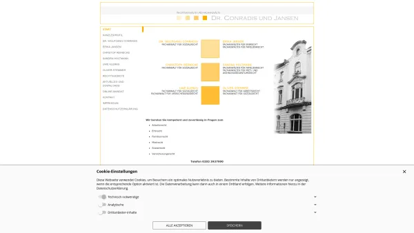 Website Screenshot: Uwe Klerks Rechtsanwalt -  Fachanwalt für  Sozialrecht · Fachanwalt für Versicherungsrecht - Conradis und Jansen - Rechtsanwälte und Fachanwälte in Duisburg - START - Date: 2023-06-20 10:39:48