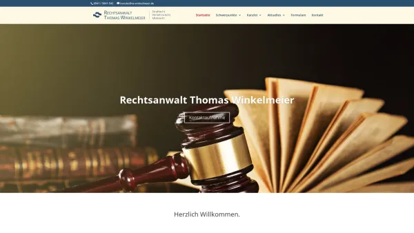 Website Screenshot: Rechtsanwalt Thomas Winkelmeier - Rechtsanwalt Thomas Winkelmeier | Strafrecht - Mietrecht - Verkehrsrecht in Regensburg - Date: 2023-06-20 10:39:48