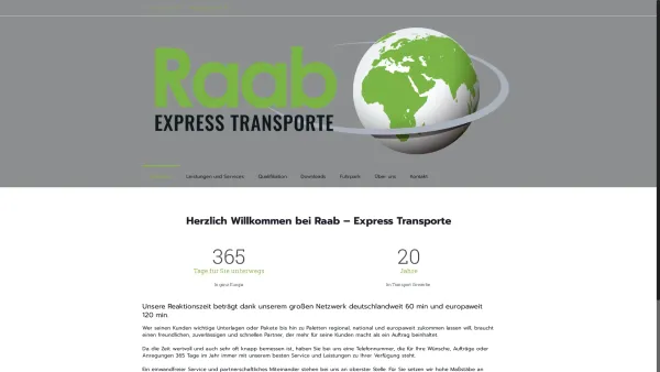 Website Screenshot: Express-Transporte Klaus Rüdiger Raab - Raab-Express Transporte Krefeld | europaweit 24H - Date: 2023-06-20 10:39:48