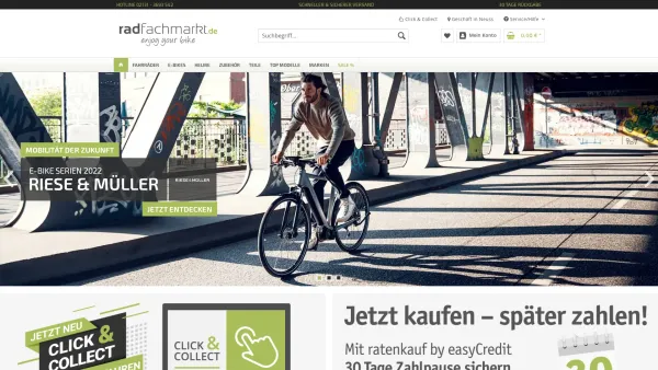 Website Screenshot: Radfachmarkt.de Ihr Online-Fachhändler für Fahrräder - Fahrrad Shop » Fahrräder günstig kaufen | radfachmarkt.de - Date: 2023-06-20 10:39:48