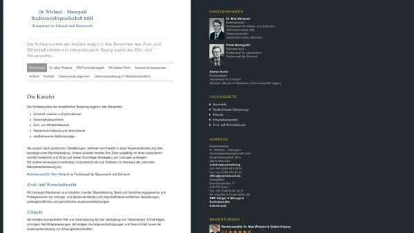 Website Screenshot: Rechtsanwälte Dr. Max Wieland  Stefan Krause - Kanzlei Dr. Max Wieland, München | Wirtschafts-, Steuer-, Erbrecht - Date: 2023-06-20 10:42:23
