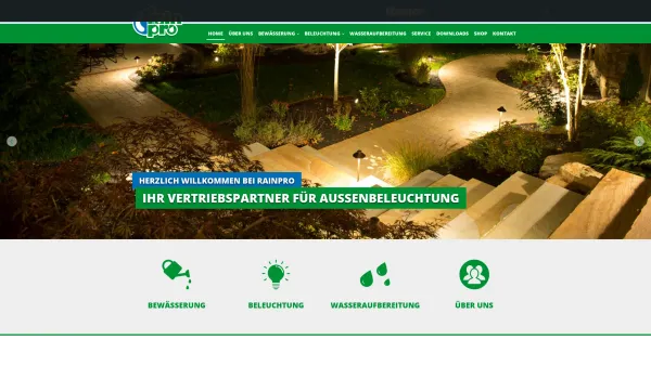 Website Screenshot: Rainpro Vertriebs- GmbH -  Wir bewegen Was ser  auf... - Willkommen bei Rainpro | Offizieller Hunter Industries Importeur - Date: 2023-06-20 10:39:52