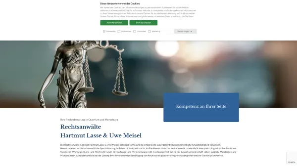 Website Screenshot: RECHTSANWÄLTE Hartmut Lasse & Uwe Meisel -  · MERSEBURG · QUERFURT · - Rechtsanwälte Lasse & Meisel | Querfurt und Merseburg - Date: 2023-06-20 10:39:52