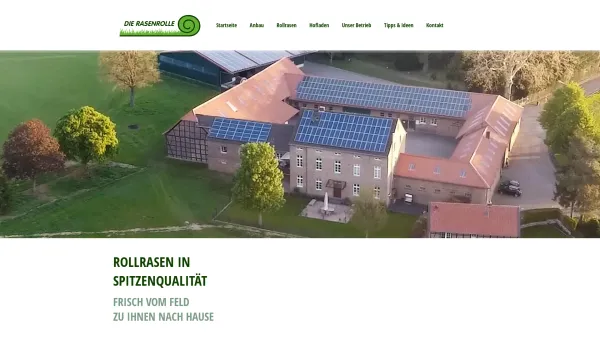 Website Screenshot: Die Rasen-Rolle - Rollrasen aus der Region in Spitzenqualität - Date: 2023-06-20 10:39:52