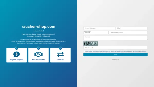 Website Screenshot: Rauchershop - raucher-shop.com wird zum Kauf angeboten! - Date: 2023-06-20 10:39:52
