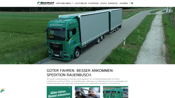 Website Screenshot: Rauenbusch Spedition -  ...die gute Verbindung einfach  & sicher - Spedition Rauenbusch: Spedition Rauenbusch - Date: 2023-06-20 10:39:52