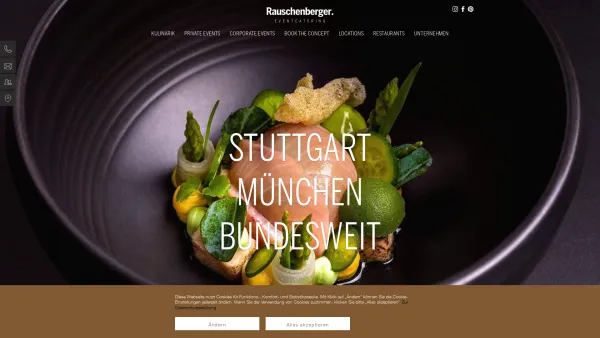 Website Screenshot: Rauschenberger Catering & Restaurants Catering Pforzheim - Catering & Partyservice | Rauschenberger Eventcatering - Date: 2023-06-20 10:39:52