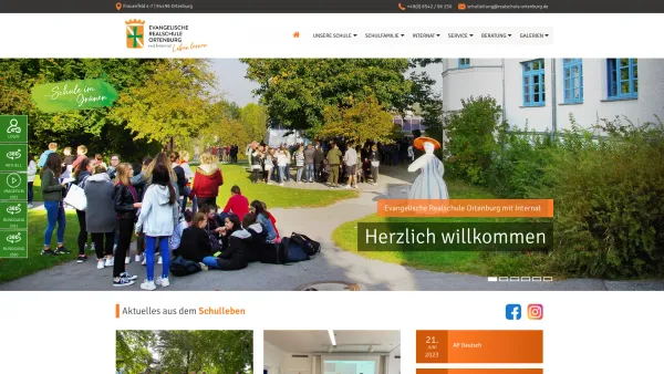 Website Screenshot: Evangelische Realschule mit Internat - Startseite - Evangelische Realschule Ortenburg - Date: 2023-06-20 10:39:52