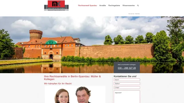 Website Screenshot: Müller & Kollegen Rechtsanwälte - Rechtsanwälte Spandau 2023 》Wir geben 100 % für Sie! - Date: 2023-06-20 10:39:52