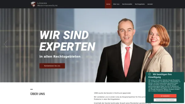 Website Screenshot: Anwaltskanzlei Lüders - Rechtsanwälte Lüders in Dortmund - Home - Date: 2023-06-20 10:39:52