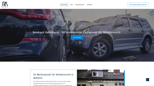 Website Screenshot: Haferkamp Rechtsanwalt -  Verkehrsrecht - Mietrecht - Erbrecht - Rechtsanwalt | Mülheim an der Ruhr | Bernhard Haferkamp - Date: 2023-06-20 10:39:52