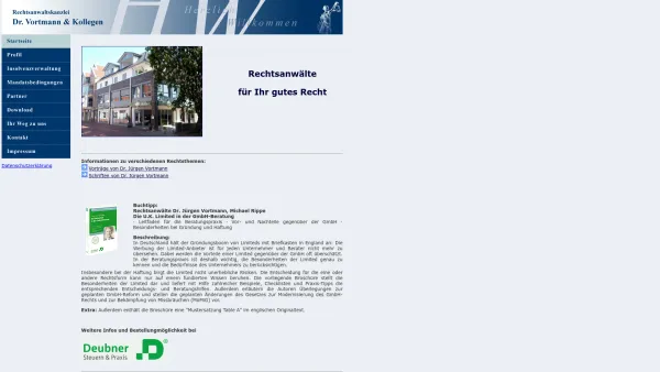 Website Screenshot: Dr. Jürgen Vortmann Rechtsanwalt - Rechtsanwaltskanzlei Dr. Vortmann & Kollegen, Startseite - Date: 2023-06-20 10:39:53