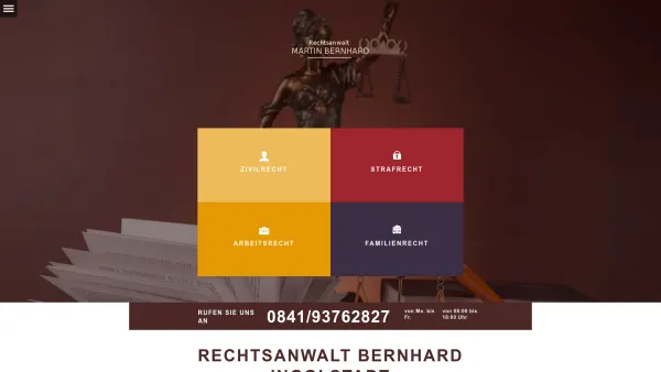 Website Screenshot: Martin Bernhard Rechtsanwalt, Ingolstadt - Rechtsanwalt Ingolstadt Bernhard - Date: 2023-06-20 10:39:53