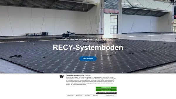 Website Screenshot: Recy Messeboden GmbH - recy-systemboden.de – Der clevere Doppelboden - Date: 2023-06-20 10:39:53