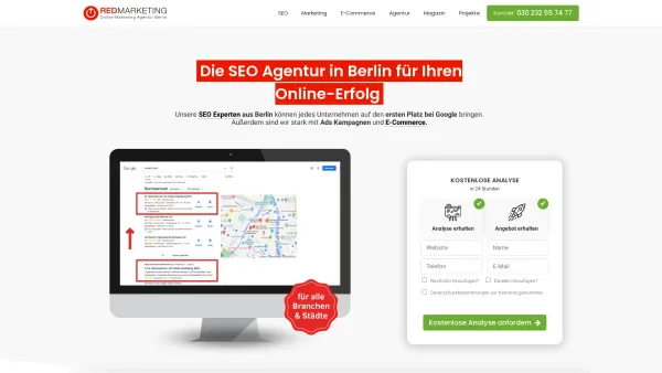 Website Screenshot: Redmarketing Berlin - MARKETING & SEO Agentur Berlin ↗️ ↗️ REDMARKETING - Date: 2023-06-20 10:39:53