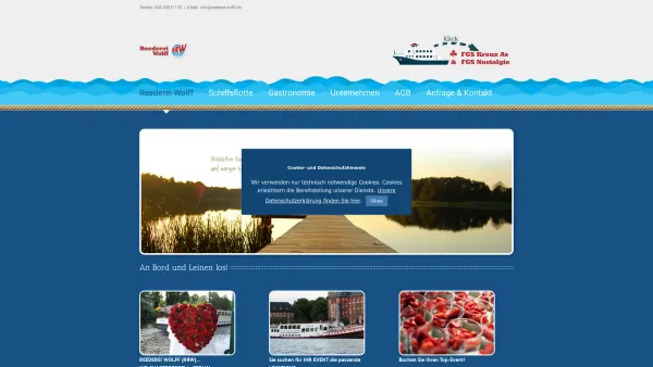 Website Screenshot: Reederei Wolff RRW Berlin Schifffahrt - Reederei Wolff - Reederei Wolff - Charterprofi in Berlin - Date: 2023-06-20 10:39:57
