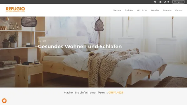 Website Screenshot: Refugio Bauen Wohnen Schlafen - REFUGIO – Bauen Wohnen Schlafen - Date: 2023-06-20 10:42:23