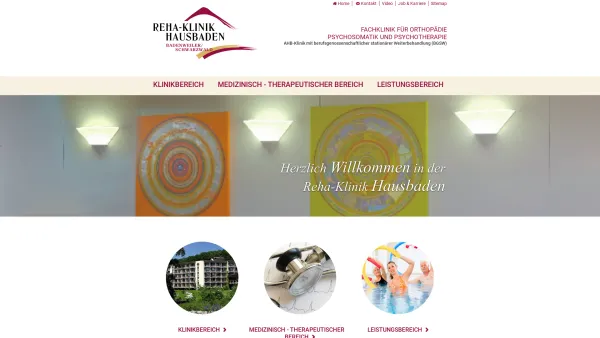 Website Screenshot: REHA-KLINIK Haus Baden - Reha-Klinik Hausbaden Fachklinik in Badenweiler im Schwarzwald - Date: 2023-06-20 10:39:57