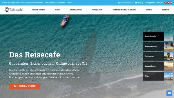 Website Screenshot: Reisebüro Jan Berner - Home - Reisecafe - Date: 2023-06-20 10:42:23