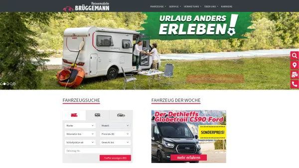 Website Screenshot: Reisemobile Brüggemann GmbH - Urlaub neu erleben - Reisemobile bei Brüggemann - Date: 2023-06-20 10:42:23