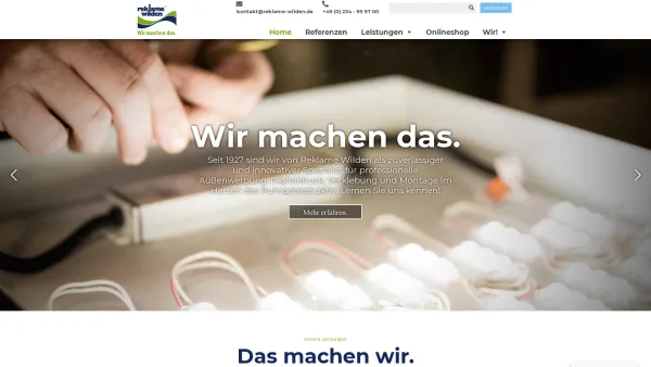 Website Screenshot: Reklame C. Wilden Nachf. GmbH & Co. KG - Reklame Wilden – Wir machen das. - Date: 2023-06-20 10:39:57