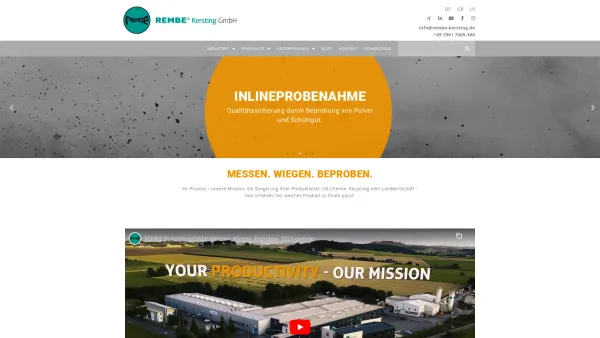 Website Screenshot: REMBE® Kersting GmbH - Home - REMBE Kersting - Date: 2023-06-20 10:39:58