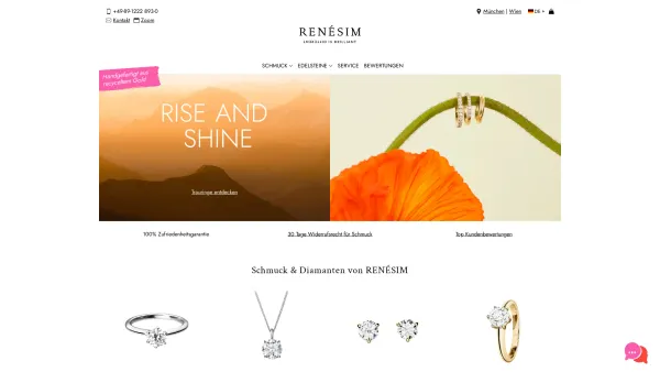 Website Screenshot: RenéSim - RENÉSIM - Schmuck, Diamanten und exzellenter Service - Date: 2023-06-20 10:39:57