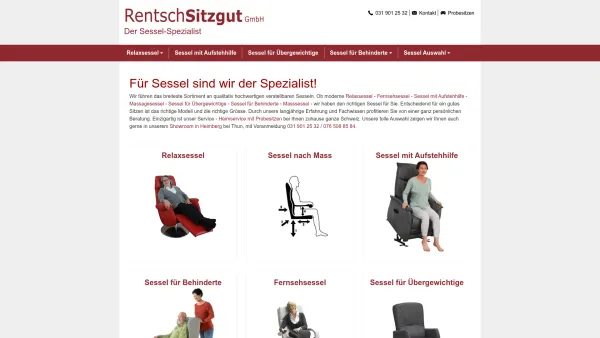 Website Screenshot: RentschSitzgut - Der Sessel Profi - Rentsch Sitzgut - Date: 2023-06-20 10:42:23