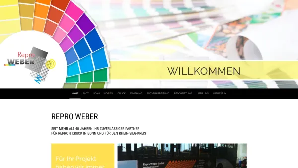 Website Screenshot: Repro Weber oHG -  Wir bringen Ihre Ideen auf Papier! Plots, Farbkopien, Zeichnungen, Grafik und mehr... - Repro-Weber - Startseite - Date: 2023-06-20 10:39:57