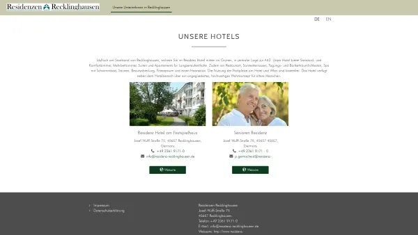 Website Screenshot: Residenz Hotel am Festspielhaus - Home - Date: 2023-06-20 10:39:58