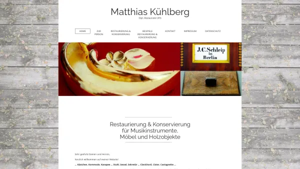 Website Screenshot: Dipl.-Restaurator (FH) Matthias Kühlberg - Restaurierung & Konservierung - Matthias Kühlberg in Düsseldorf - Date: 2023-06-20 10:40:02