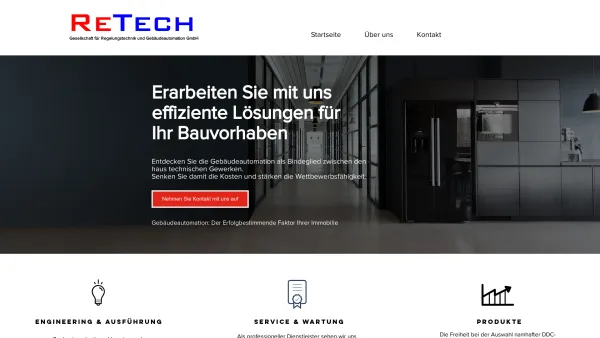 Website Screenshot: Retech Gesellschaft für Regelungstechnik und Gebäudeautomation mbH - ReTech GmbH - Date: 2023-06-20 10:40:02