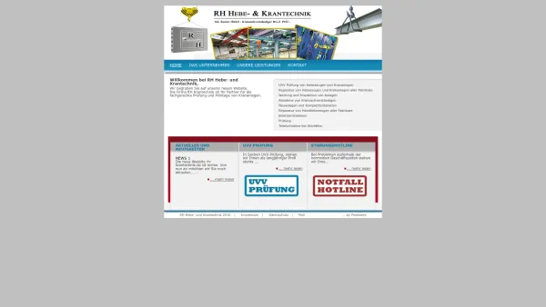Website Screenshot: RH Hebe-u. Krantechnik, Inh. Rainer Härtel - RH Hebe- und Krantechnik - Date: 2023-06-20 10:40:02