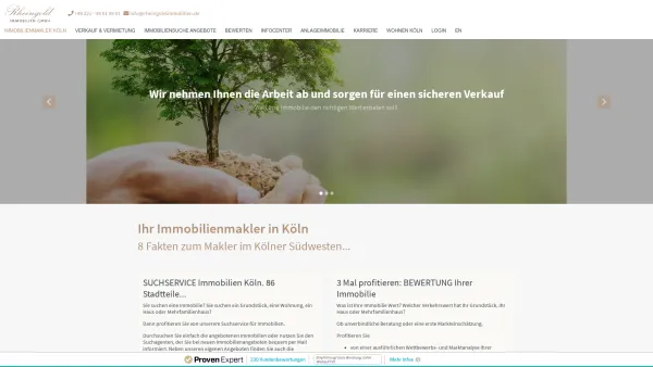 Website Screenshot: Rheingold Immobilien GmbH - Immobilienmakler Köln: Rheingold Immobilien, Makler Köln - Date: 2023-06-20 10:40:02