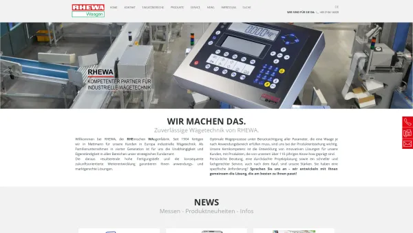 Website Screenshot: RHEWA Waagenfabrik August Freudewald GmbH & Co. KG - Willkommen bei RHEWA, der RHEinischen WAagenfabrik | rhewa.com - Date: 2023-06-20 10:40:02