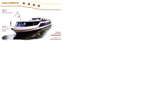 Website Screenshot: Personenschiffahrt Collée - Lukullus Maritim - Personenschiffahrt mit Vollgastronomie - Date: 2023-06-20 10:40:02