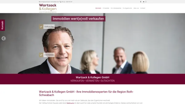 Website Screenshot: RI Immobilienvermittlungs GmbH Roth-Schwabach - Ihr Makler in Roth-Schwabach | Wartzack & Kollegen - Date: 2023-06-20 10:40:02