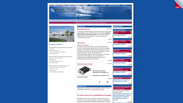 Website Screenshot: M. Riedel Transformatorenbau GmbH - Michael Riedel Transformatorenbau - Wir entwickeln Transformatoren - Date: 2023-06-20 10:40:02