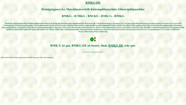 Website Screenshot: Rainer Müller GmbH & Co. KG - rmkg Reinigungsservice Maschinenverleih Kistenspülmaschine Gläserspülmaschine Spülmobil Verleih Geschirrmobil Mieten - Date: 2023-06-20 10:40:02