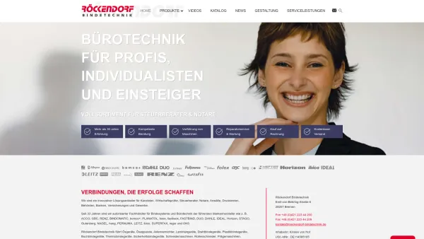 Website Screenshot: Röckendorf Bindetechnik - Bindesysteme und Bürotechnik | Röckendorf Bindetechnik - Date: 2023-06-20 10:40:02