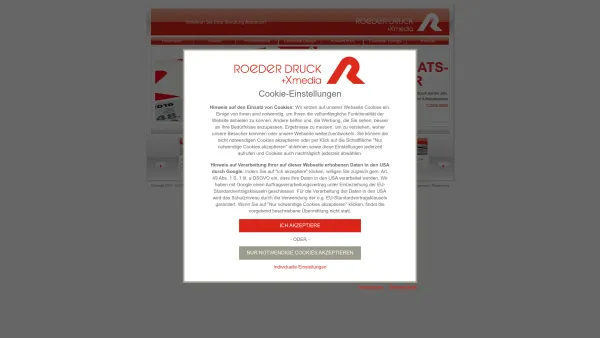 Website Screenshot: A-Z Roeder Druck - Roeder Druck und XMedia - Date: 2023-06-20 10:40:02