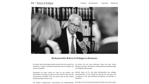 Website Screenshot: Rechtsanwälte Rohrer & Kollegen - Rechtsanwälte Rohrer & Kollegen in Konstanz - Date: 2023-06-20 10:42:25