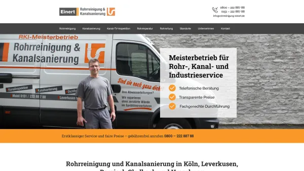 Website Screenshot: Fa. Stephan Einert Rohrreinigung & Kanalsanierung - Meisterbetrieb für Rohr-, Kanal- & Industrieservice - Date: 2023-06-20 10:40:07