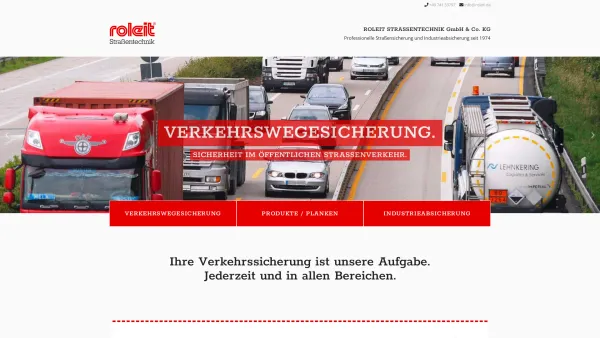 Website Screenshot: ROLEIT Straßentechnik - ROLEIT Straßentechnik - Verkehrswegesicherung Industrieabsicherung - Date: 2023-06-20 10:40:07