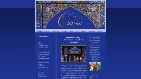 Website Screenshot: Rondo Classico Bernhard Schuh -  Das deutsche Klassik-Pop Orchester - Rondo Classico - "das" deutsche Klassik-Pop Orchester - Home - Date: 2023-06-20 10:40:07