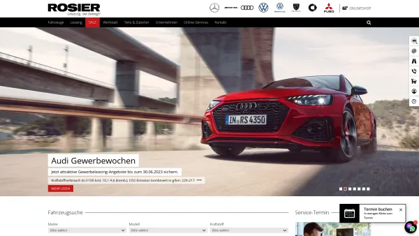 Website Screenshot: AH Rosier GmbH Leistung, die bewegt. - Autohaus Rosier · Neuwagen, Gebrauchtwagen & Service - Date: 2023-06-20 10:40:07