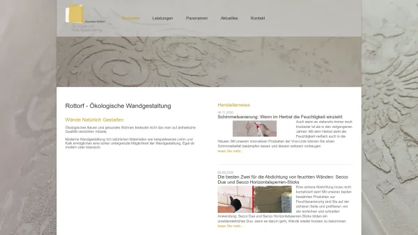 Website Screenshot: Andreas Rottorf - Startseite - Ökologische Wandgestaltung - Andreas Rottorf - Date: 2023-06-20 10:42:25