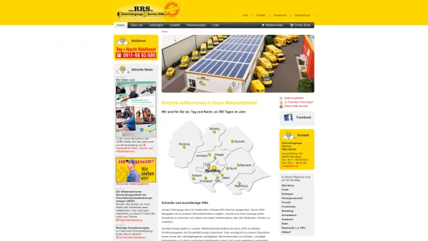 Website Screenshot: Rohrreinigungs-Service RRS GmbH -  Halt Dein Rohr sauber! - Notdienst Rohrreinigung für Nürnberg, Fürth und Erlangen - Date: 2023-06-20 10:40:07
