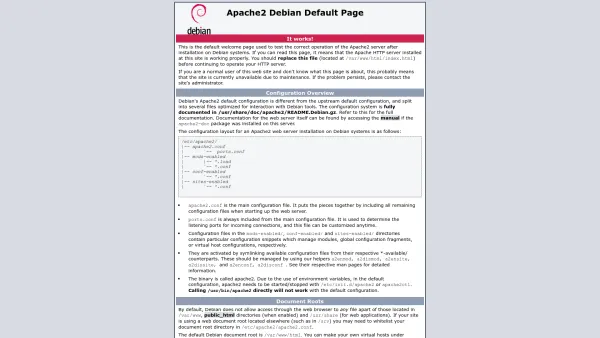 Website Screenshot: RUB Schilder - Apache2 Debian Default Page: It works - Date: 2023-06-20 10:40:08